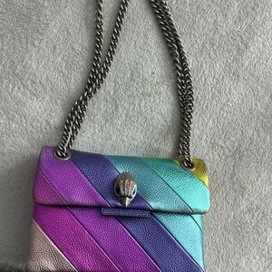 Kurt Geiger Rainbow Striped Crossbody Bag